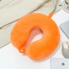 Solid-colored portable travel pillow for both men and women, simple and plain latex sleeping wonder, soft and slow rebound headrest wholesale Specification image
